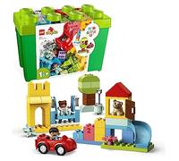 LEGO DUPLO Contenitore di Mattoncini Grande con Macchina Giocattolo, 2 Personaggi e 1 Cane, Giochi Educativi per Bambini e Bambine Creativi da 1,5 Anni, Sviluppo Abilità Motorie, Idee Regalo 10914