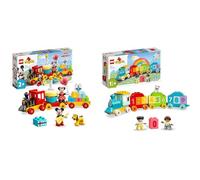 LEGO DUPLO Disney Il Treno del Compleanno di Topolino e Minnie, Giocattolo con Personaggi & Treno dei Numeri, Giochi Educativi con Cane