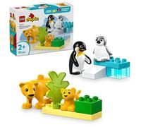 Lego duplo 10442 famiglie di animali: pinguini e leoni, giochi di fantasia educativi per bambini 2+, giocattolo creativo