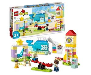 LEGO DUPLO Il Parco Giochi dei Sogni, Giochi per Bambini e Bambine da 2 Anni in su con Balena e Razzo Giocattolo da Costruire per Imparare Lettere, Numeri e Colori con i Mattoncini, Idea Regalo 10991
