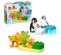 Lego duplo 10442 famiglie di animali: pinguini e leoni, giochi di fantasia educativi per bambini 2+, giocattolo creativo