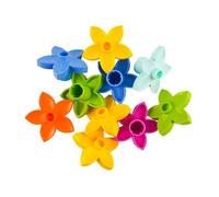 Lego® DUPLO® Set di 10 fiori colorati e foglie | Accessori creativi per bambini | Compatibile con Lego® DUPLO® - Ogni set è personalizzato