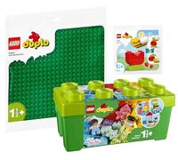 Lego DUPLO - Set di 3 scatole di pietre 10913, 10980 in verde e 30686 My first flower with a bee