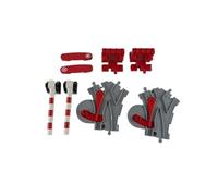 Lego® DUPLO® - Set di accessori per ferrovia - con pietre di bloccaggio, barriere, cavalletti e soffici - 8 pezzi per set di treni e costruzione di percorsi