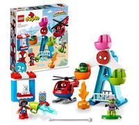 LEGO DUPLO Spider-Man e i suoi Amici: Avventura al Luna Park, con Elicottero Giocattolo, Green Goblin e Hulk, Giochi per Bambini dai 2 Anni 10963