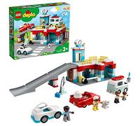 LEGO DUPLO Town Autorimessa e Autolavaggio, Garage per Macchine Giocattolo per Bambini di 2 Anni con Camper e 2 Auto 10948