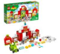 LEGO DUPLO Town Barn, Tractor & Farm Animal Care 10952 Playset with People Figures and Cute Pony, Pig, Dog, Sheep, Cow, Calf, Rooster and Chicken Toys; Great Learning Toy, New 2021 (97 Pieces)