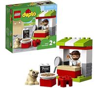 LEGO DUPLO Town Chiosco della Pizza, Mattoncini da Costruzione, Set di Giochi con Cane Giocattolo, Regalo per Bambino di 2+ Anni, 10927