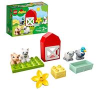 LEGO Duplo Town Farm Animal Care 10949 Imaginative Build-and-Play Toy for Toddlers; Buildable Farm Playset with 4 Animal Figures a Duck Toy, Cat Figure, Pig Toy and Sheep Toy, New 2021 (11 pezzi)
