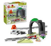 LEGO DUPLO Town Pack di Espansione Tunnel e Binari Ferroviari - Gioco Didattico con 10 Pezzi di Rotaie, Scambio a 2 Vie e Mattoncino Interattivo - Regalo per Bambini e Bambine da 2 Anni in su - 10425