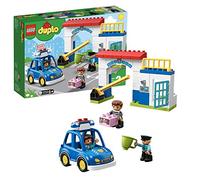 LEGO Duplo Town Stazione di Polizia, Luce e Suono, Auto della Polizia, Cella e 2 Figure di Poliziotti, Giocattoli per Bambini, 10902