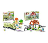 LEGO DUPLO Treno Avventura Interattivo + Set di Espansione Ponte e Binari per Tr