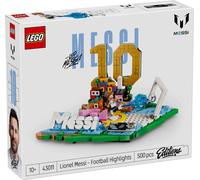 LEGO Editions Lionel Messi - Highlights Calcistici Giocattolo - Modello 3D da Esposizione con Minifigure da Collezione - Decorazione Camera da Letto - Regalo per Bambini e Bambine da 10 Anni - 43011