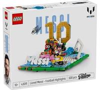 LEGO Editions Lionel Messi - Highlights Calcistici Giocattolo - Modello 3D da Esposizione con Minifigure da Collezione - Decorazione Camera da Letto - Regalo per Bambini e Bambine da 10 Anni - 43011