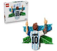 LEGO Editions Lionel Messi - Celebrazione - Set Wall Art 3D Fai da Te da Appendere - Decorazione da Parete per la Cameretta - Regalo a Tema Calcio per Bambini e Bambine da 14 Anni in su - 43018