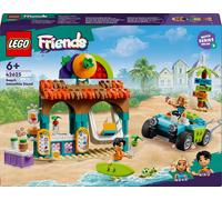 LEGO Friends Bancarella dei Frullati sulla Spiaggia, Giochi Educativi per Bambine e Bambini da 6 Anni con 2 Mini Bamboline, una Tartaruga un Buggy da Costruire e Cibo Giocattolo, Idea Regalo 42625