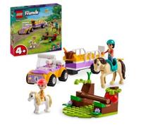 LEGO FRIENDS 42634 RIMORCHIO CON CAVALLO E PONY, GIOCATTOLO PER LA CURA DEGLI ANIMALI CON 2 MINI BAMBOLINE, GIOCHI BAMBINI 4+