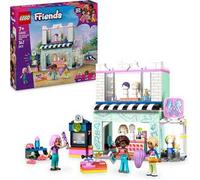 Lego friends 42662 parrucchiere e negozio di accessori, salone giocattolo con 3 personaggi, giochi creativi per bambine 7+