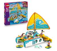 LEGO Friends Avventura sul catamarano 42664 | Giochi per bambine da 8 anni, 4 mini bamboline, 2 delfini, barca giocattolo con vela e accessori, idea regalo, 685 pezzi