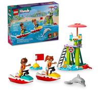 LEGO Friends Beach Water Scooter, Lifeguard Toy Building Set per bambini, giocattolo da spiaggia, idea regalo per ragazze e ragazzi dai 5 anni in su, con 2 mini bambole e una figura giocattolo