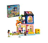 lego friends - boutique vintage - lego 42614 negozio giocattolo di vestiti alla moda, 3 mini bamboline 409pz anni 6+