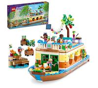 LEGO Friends Canal Hausbooot 41702 - Set da costruzione, con 4 mini bambole incluse Mia e 1 giocattolo per animali, regalo di compleanno per bambini dai 7 anni in su (737 pezzi)