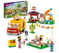 lego friends - il mercato dello street food - lego 41701 include camion dei tacos e bar dei frullati anni 6+