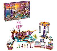 LEGO Friends Il Molo dei Divertimenti di Heartlake City, Parco dei Divertimenti con Montagne Russe su Nave Fantasma, Giostra del Luna Park e 5 Mini-doll, 41375