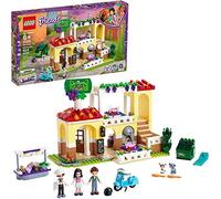 lego friends - il ristorante di heartlake city - set pizzeria con 3 mini-doll, scooter e 2 figure di gatti - 41379