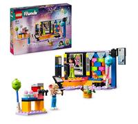 LEGO Friends Karaoke Party, Giochi Musicali per Bambine e Bambini da 6 Anni in su con Palco Girevole, Microfoni Giocattolo, 2 Mini Bamboline di Liann e Nova e una Figura di Geco 42610