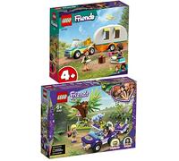 Lego Friends, set da 2 pezzi: 41421, salvataggio dell'elefante con Transporter & 41726 gita in campeggio