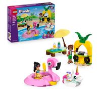 LEGO Friends Unicorn & Flamingo Pool Party Toy with Animal 'Floaties', 2 Mini Do