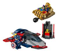 LEGO ǀ Marvel Capitan America Contro Thanos - Giocattolo Avengers con Aereo e 2 Minifigure con Accessori Incluso lo Scudo di Cap - Regalo da Supereroi per Bambini da 4 Anni in su - 76319