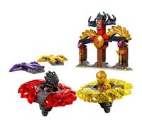 Lego ninjago 71826 battle pack draghi dello spinjitzu - 2 trottole giocattolo, tempio e 2 minifigure, giochi per bambini 6+