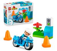 LEGO DUPLO Motocicletta Blu della Polizia - Gioco Didattico per la Motricità Fine - con Moto Giocattolo, Poliziotto, Semaforo e 2 Coni - Regalo di Compleanno per Bambini e Bambine da 2 Anni - 10471