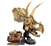 lego jurassic world - fossili di dinosauro: teschio di triceratopo - lego 76969 con mascella apribile, minifigure anni 9+ 468pz