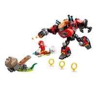 LEGO Sonic the Hedgehog Knuckles vs. il Mech Egg Crusher del Dr. Eggman - Set con 2 Minifigure, Anelli e Smeraldi del Caos - Regalo per Bambini e Bambine da 8 Anni in su Fan dei Videogiochi - 77005