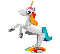 lego creator 3in1 - unicorno magico - lego 31140 si trasforma in cavalluccio marino o in pavone 145pz anni 7+