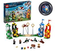 LEGO Harry Potter Partita di Quidditch, Set di Costruzioni con le Torri delle Case di Grifondoro, Serpeverde, Corvonero e Tassorosso, Idea Regalo, 75956