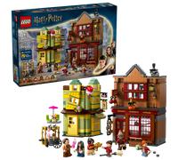 LEGO Harry Potter Accessori di Prima Qualità per il Quidditch e Gelateria - 2 Negozi Giocattolo di Diagon Alley, 6 Personaggi e Accessori come la Scopa Nimbus 2000 - Regalo per Bambini da 8 Anni 76452