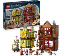 LEGO Harry Potter Accessori di Prima Qualità per il Quidditch e Gelateria - 2 Negozi Giocattolo di Diagon Alley, 6 Personaggi e Accessori come la Scopa Nimbus 2000 - Regalo per Bambini da 8 Anni 76452