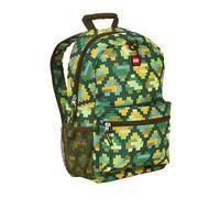 LEGO Iconic Prints, zaino per libri per bambini, da viaggio, per il rientro a scuola, per ragazzi e ragazze, Cuori di mattoni mimetici, Taglia unica, Stile Heritage