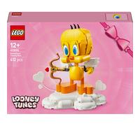 LEGO Titti - Uccellino Giocattolo - Modello Looney Tunes da Esposizione con Mazzo di Fiori, Cuore, Arco di Cupido e Supporto a Forma di Nuvola - Regalo per Bambine e Ragazze da 12 Anni in Su - 40824