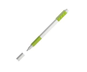 LEGO Iconic Writing Instrument - Penna gel, punta media 2,0 mm, colore: Verde