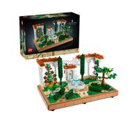 Lego icons 10359 il giardino della fontana, modellino da costruire per adulti da collezione, idea regalo per donna o uomo