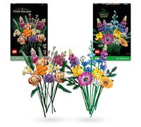 LEGO Icons Bundle Bouquet di Fiori: Include Bouquet di Fiori (10280) e Bouquet Fiori Selvatici (10313), Set Collezione Botanica con Piante Artificiali da Costruire, Artigianato Fai da Te per Adulti