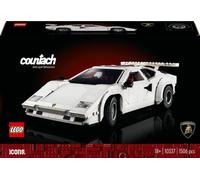 Lego icons 10337 lamborghini countach 5000 quattrovalvole, modellino di auto per adulti, regalo uomo o donna da collezione