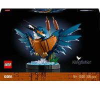 lego icons - martin pescatore - lego 10331 per gli amanti degli uccelli e dell'ornitologia 834pz anni 18+