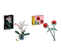 LEGO Icons Orchidea, Set Collezione Botanica Piante Artificiali & Creator Rose S
