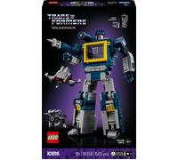 LEGO Icons Transformers: Soundwave Set per Adulti - Kit di Modellismo da Esposizione con Figure Trasformabili tra cui Laserbeak e Ravage, e un Mattoncino Sonoro - Regalo da Collezione per Fan - 10358